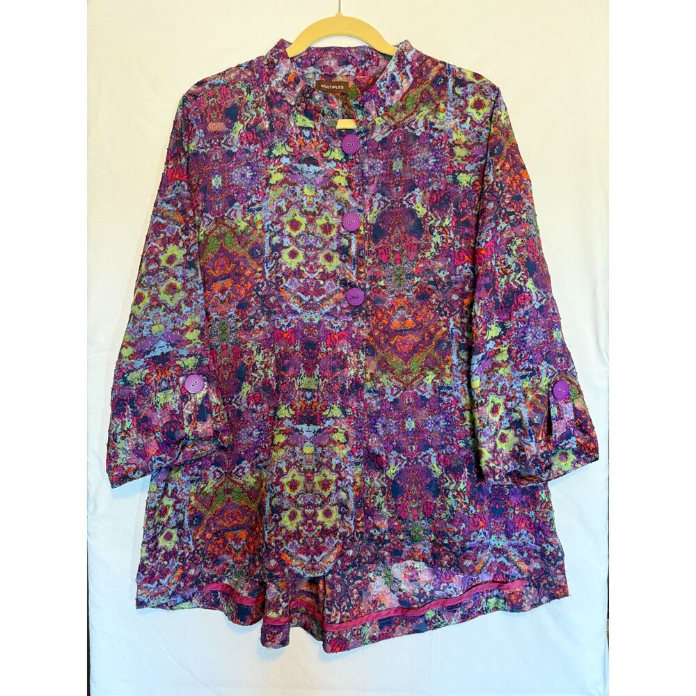 Multiples womens size lg Abstract/colorful 100% Polyester